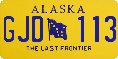 AK license plate GJD113