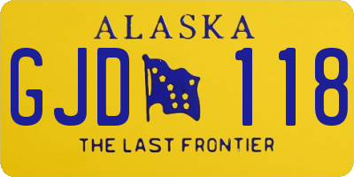 AK license plate GJD118
