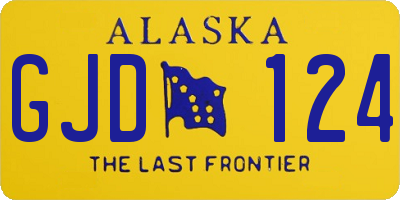 AK license plate GJD124