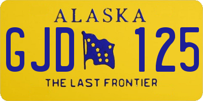 AK license plate GJD125