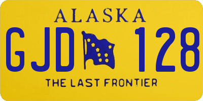 AK license plate GJD128
