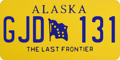 AK license plate GJD131