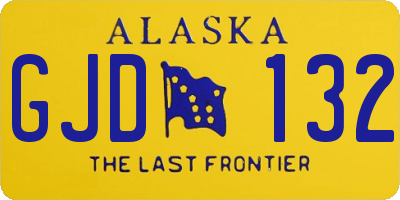 AK license plate GJD132