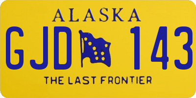 AK license plate GJD143