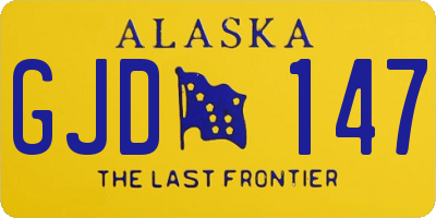 AK license plate GJD147