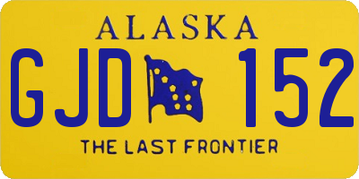 AK license plate GJD152