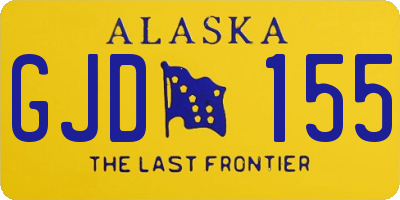 AK license plate GJD155