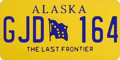 AK license plate GJD164