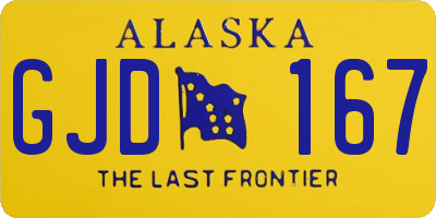 AK license plate GJD167