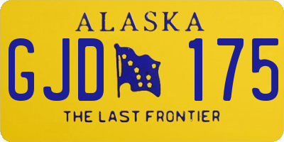 AK license plate GJD175