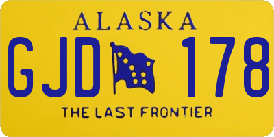 AK license plate GJD178