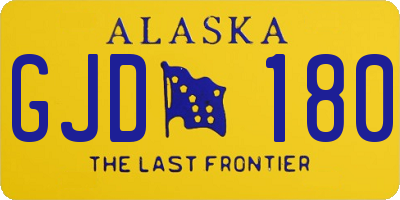 AK license plate GJD180