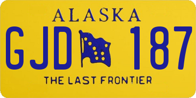AK license plate GJD187