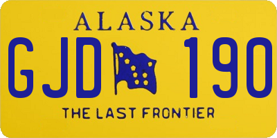 AK license plate GJD190