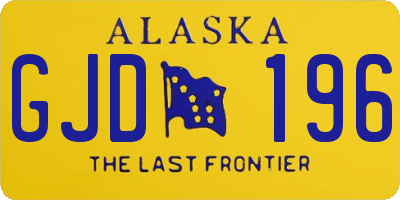 AK license plate GJD196