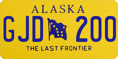 AK license plate GJD200