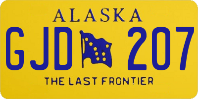 AK license plate GJD207