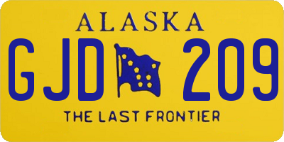 AK license plate GJD209