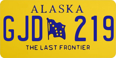 AK license plate GJD219