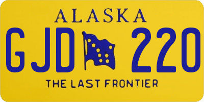 AK license plate GJD220