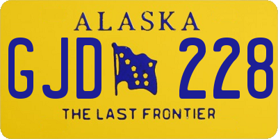 AK license plate GJD228