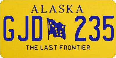 AK license plate GJD235