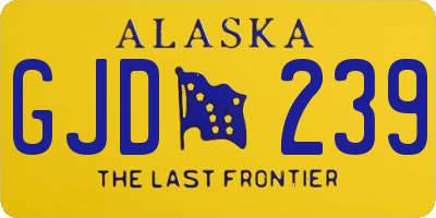 AK license plate GJD239