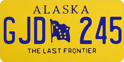 AK license plate GJD245