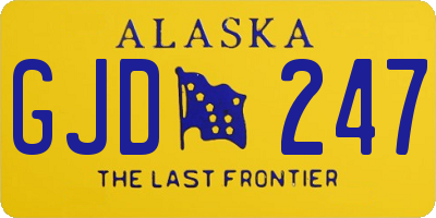 AK license plate GJD247