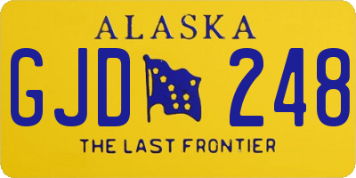 AK license plate GJD248