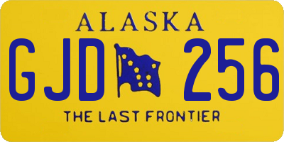 AK license plate GJD256
