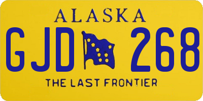 AK license plate GJD268