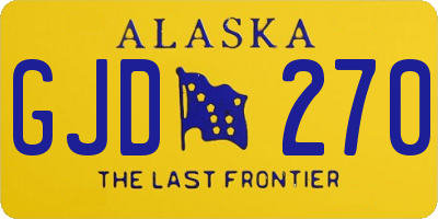 AK license plate GJD270