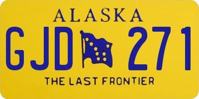 AK license plate GJD271