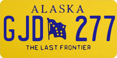 AK license plate GJD277