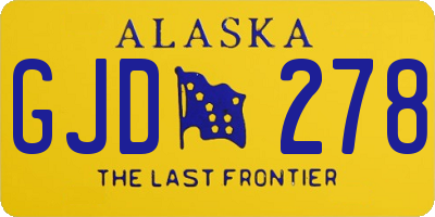 AK license plate GJD278
