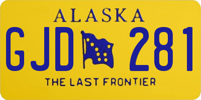 AK license plate GJD281