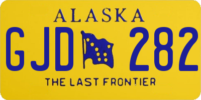 AK license plate GJD282