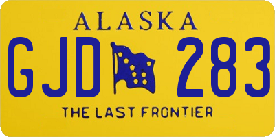 AK license plate GJD283