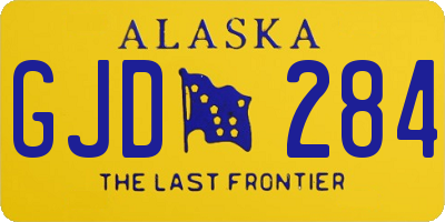 AK license plate GJD284