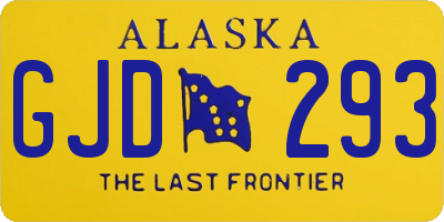 AK license plate GJD293