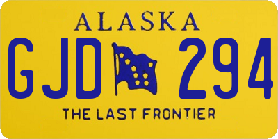 AK license plate GJD294