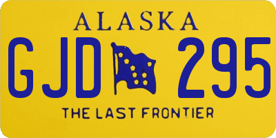 AK license plate GJD295