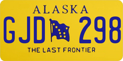 AK license plate GJD298