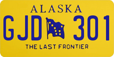 AK license plate GJD301