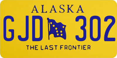 AK license plate GJD302