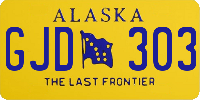 AK license plate GJD303