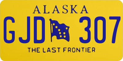 AK license plate GJD307