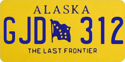 AK license plate GJD312