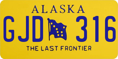 AK license plate GJD316